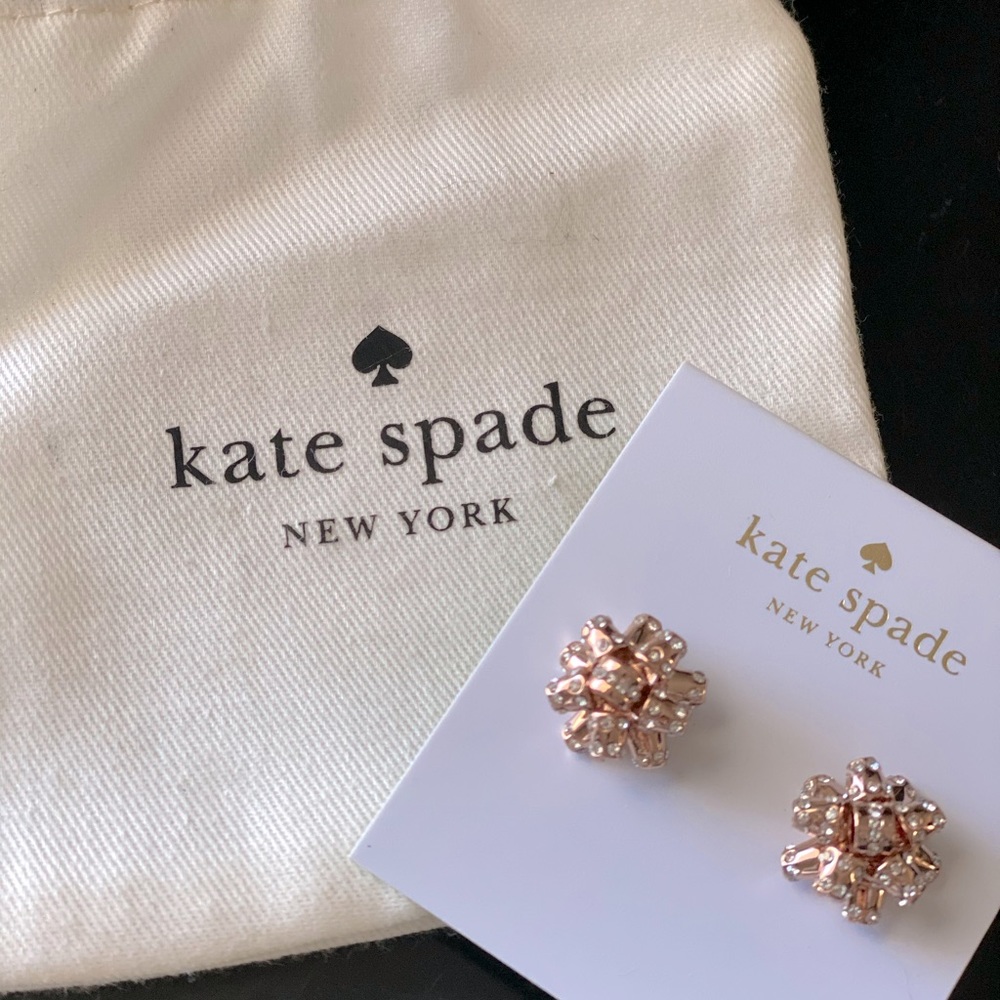 Kate Spade Bourgeois Bow Rose Gold Stud Earrings